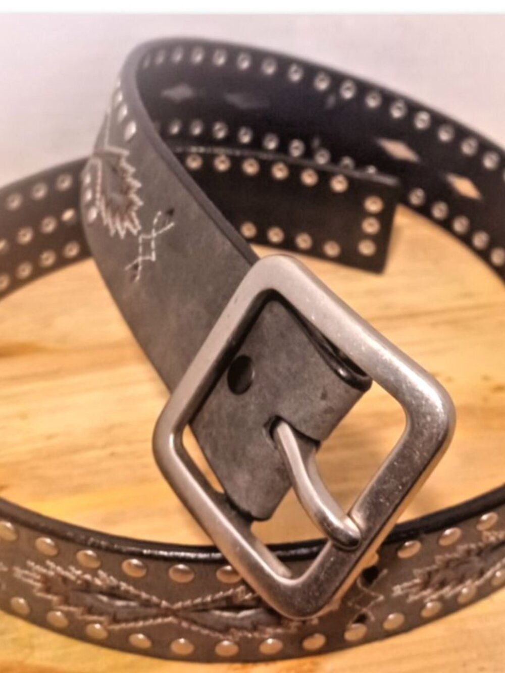ROPER WESTERN STUDDED TOP GRAIN LEATHER BELT WOMEN'S (S)